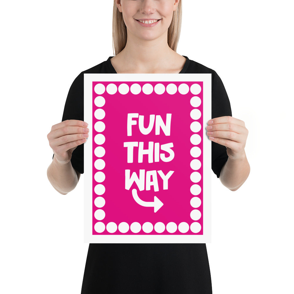 Fun This Way Art Print Art prints The Rainbow Stores