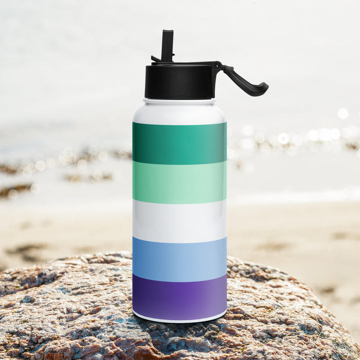 Gay Men's Pride Flag Stainless Steel Water Bottle Water Bottle The Rainbow Stores