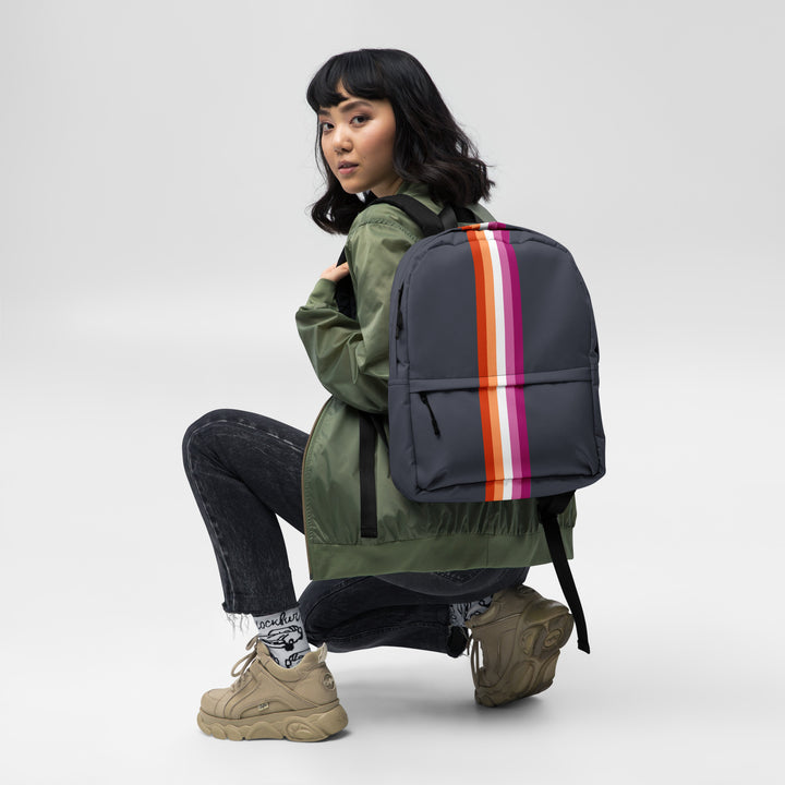 Lesbian Pride Stripe Backpack Bags The Rainbow Stores