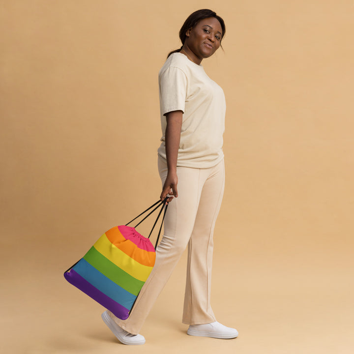 Rainbow Pride Flag Drawstring Bag Bags The Rainbow Stores