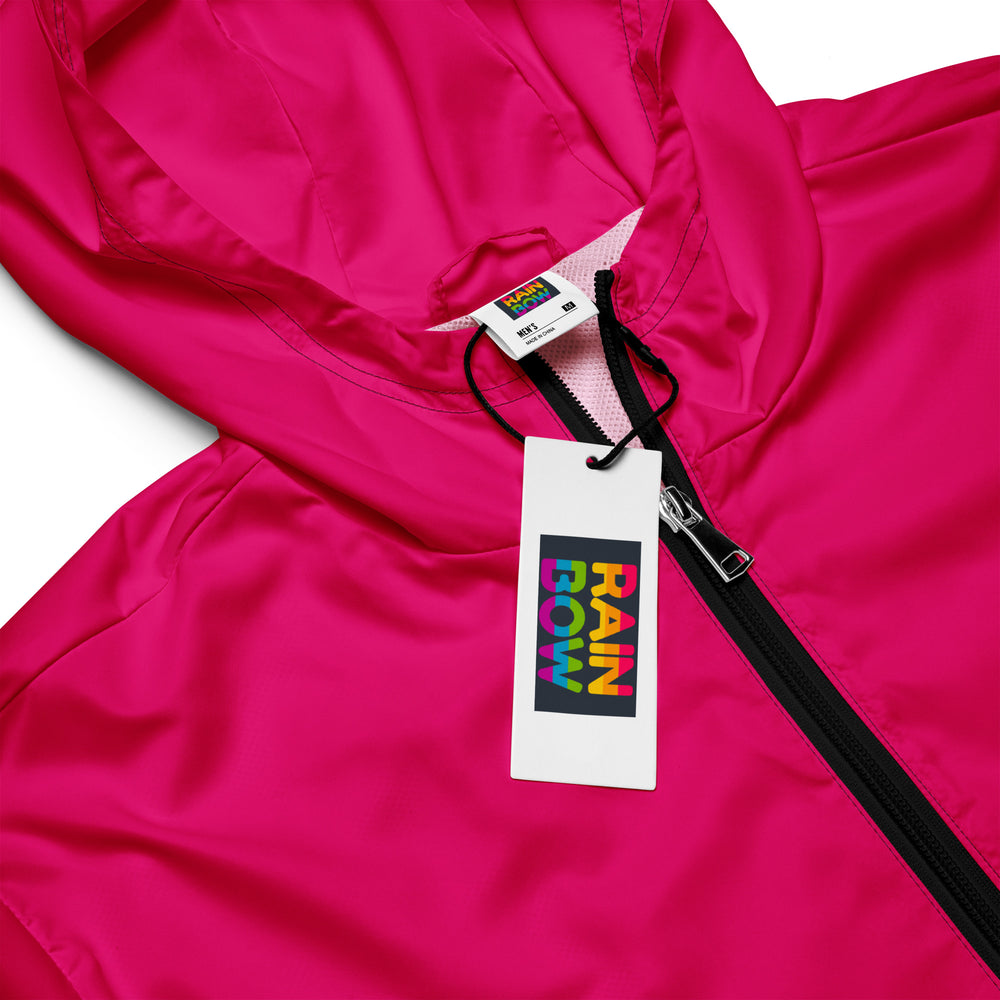 Hot Pink Windbreaker With Rainbow Pride Inside Windbreaker The Rainbow Stores