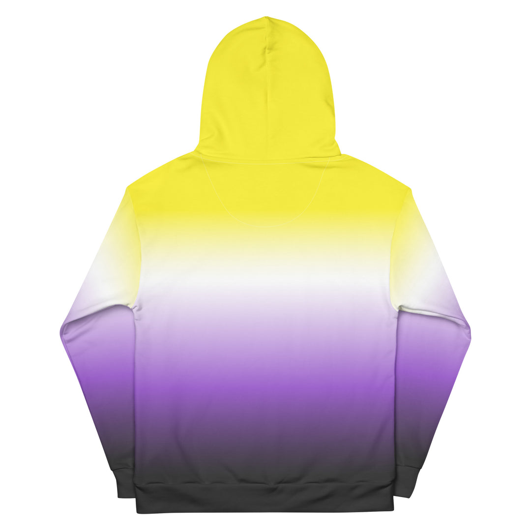 Non Binary Graduated Pride Flag Hoodie Hoodies AOP The Rainbow Stores