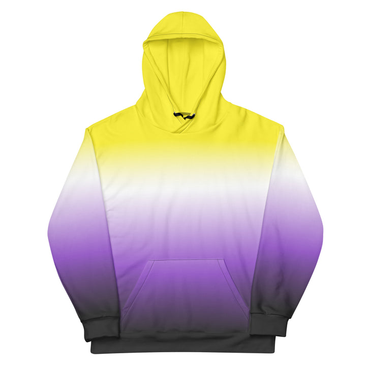Non Binary Graduated Pride Flag Hoodie Hoodies AOP The Rainbow Stores