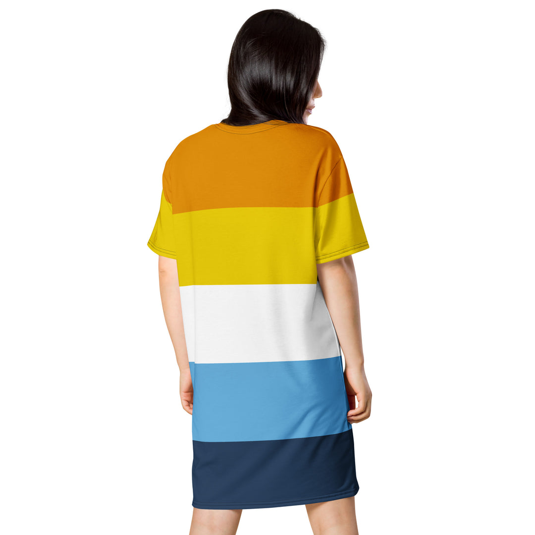 AroAce Pride Flag T-shirt Dress Dresses The Rainbow Stores