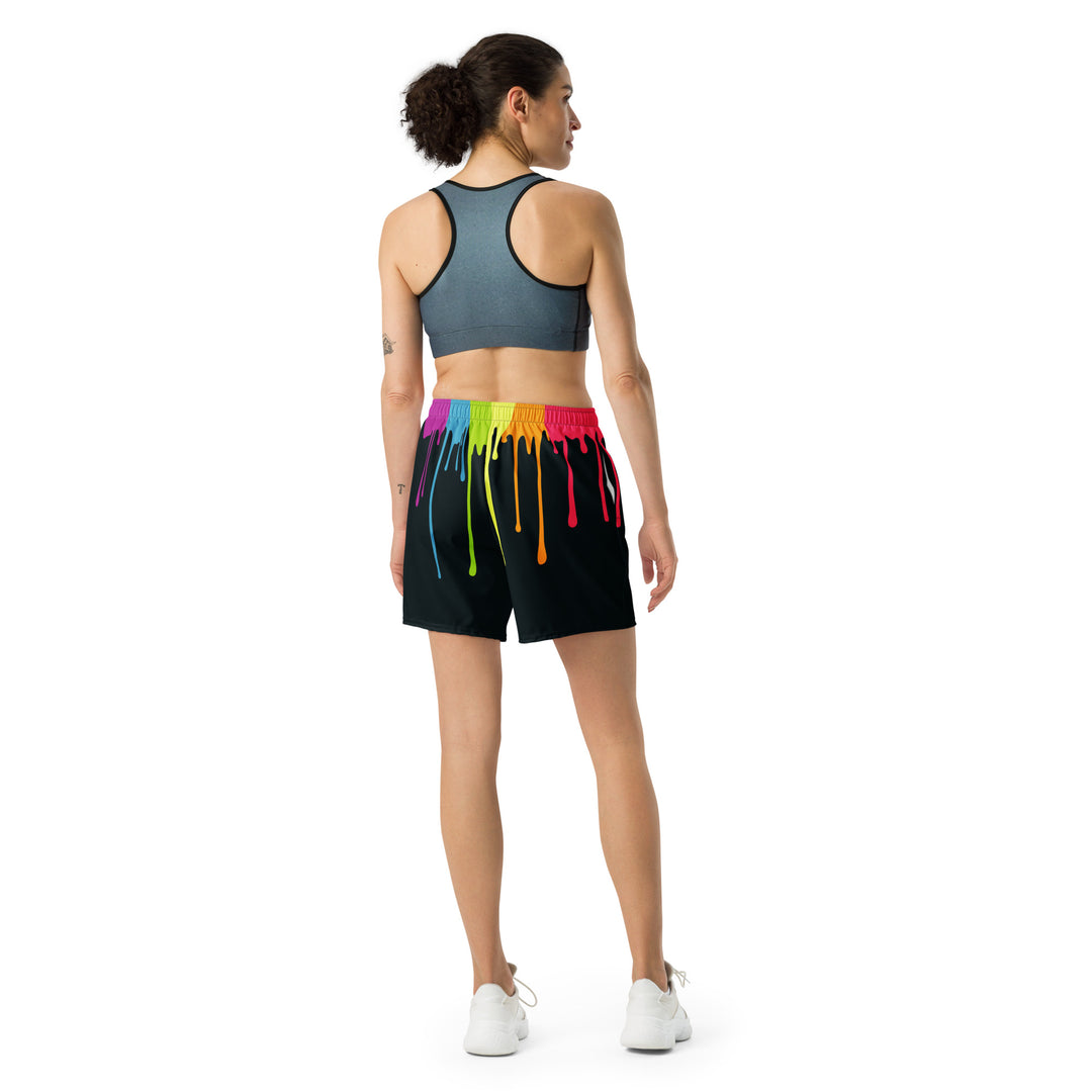 Rainbow Paint Drips Shorts Shorts Long The Rainbow Stores