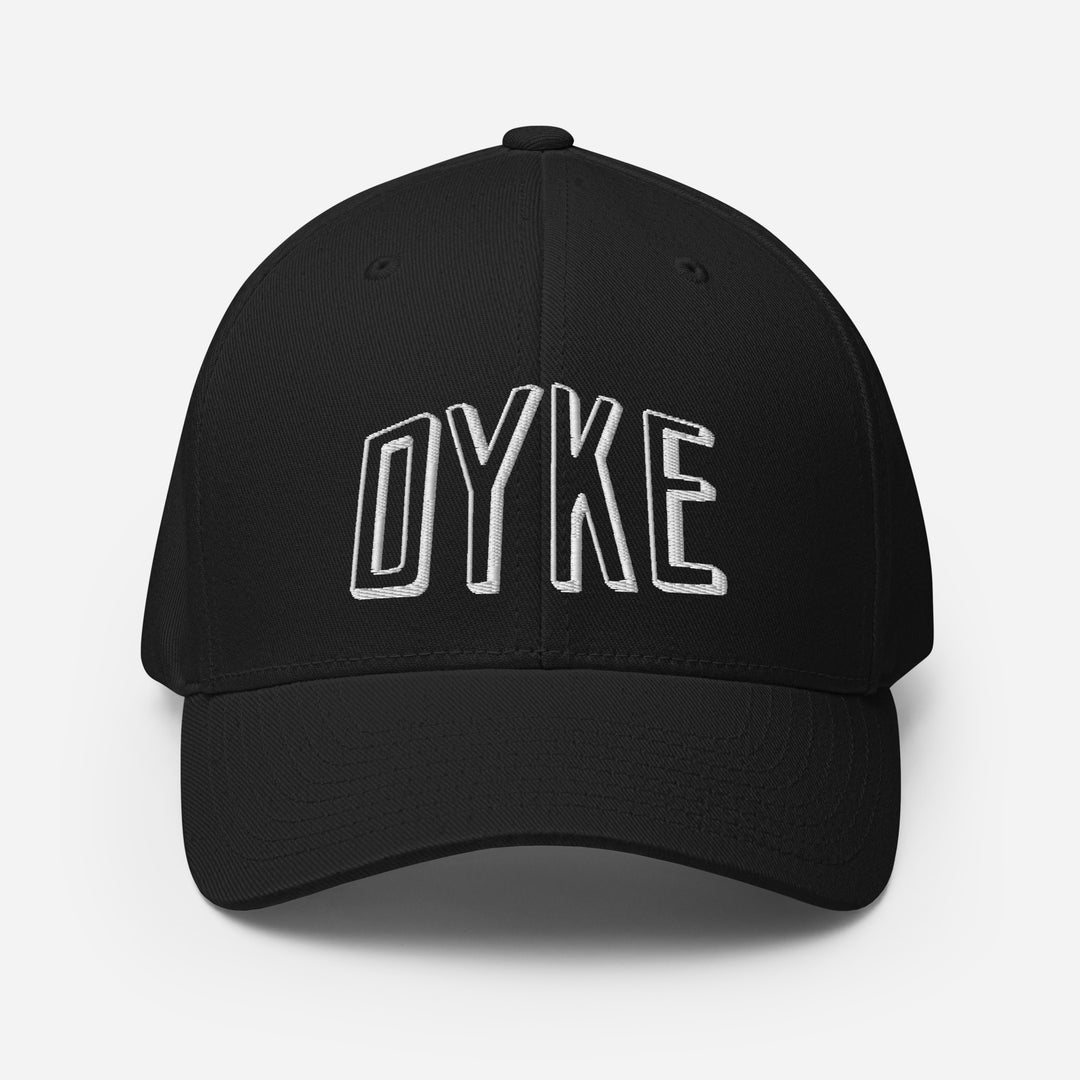 Dyke Embroidered Closed Back Cap Hats The Rainbow Stores
