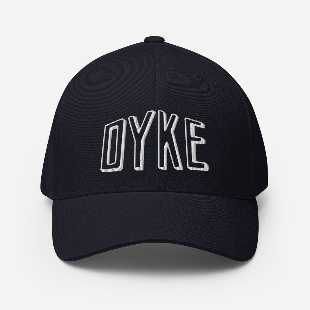 Dyke Embroidered Closed Back Cap Hats The Rainbow Stores
