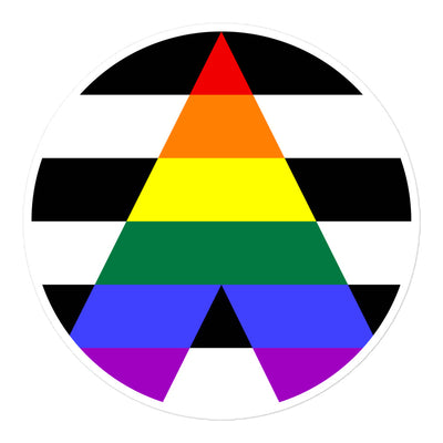 Circular LGBTQ+ Ally Sticker Stickers The Rainbow Stores