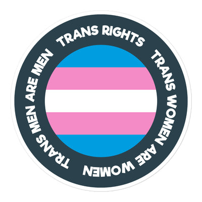 Trans Rights Round Sticker Stickers The Rainbow Stores
