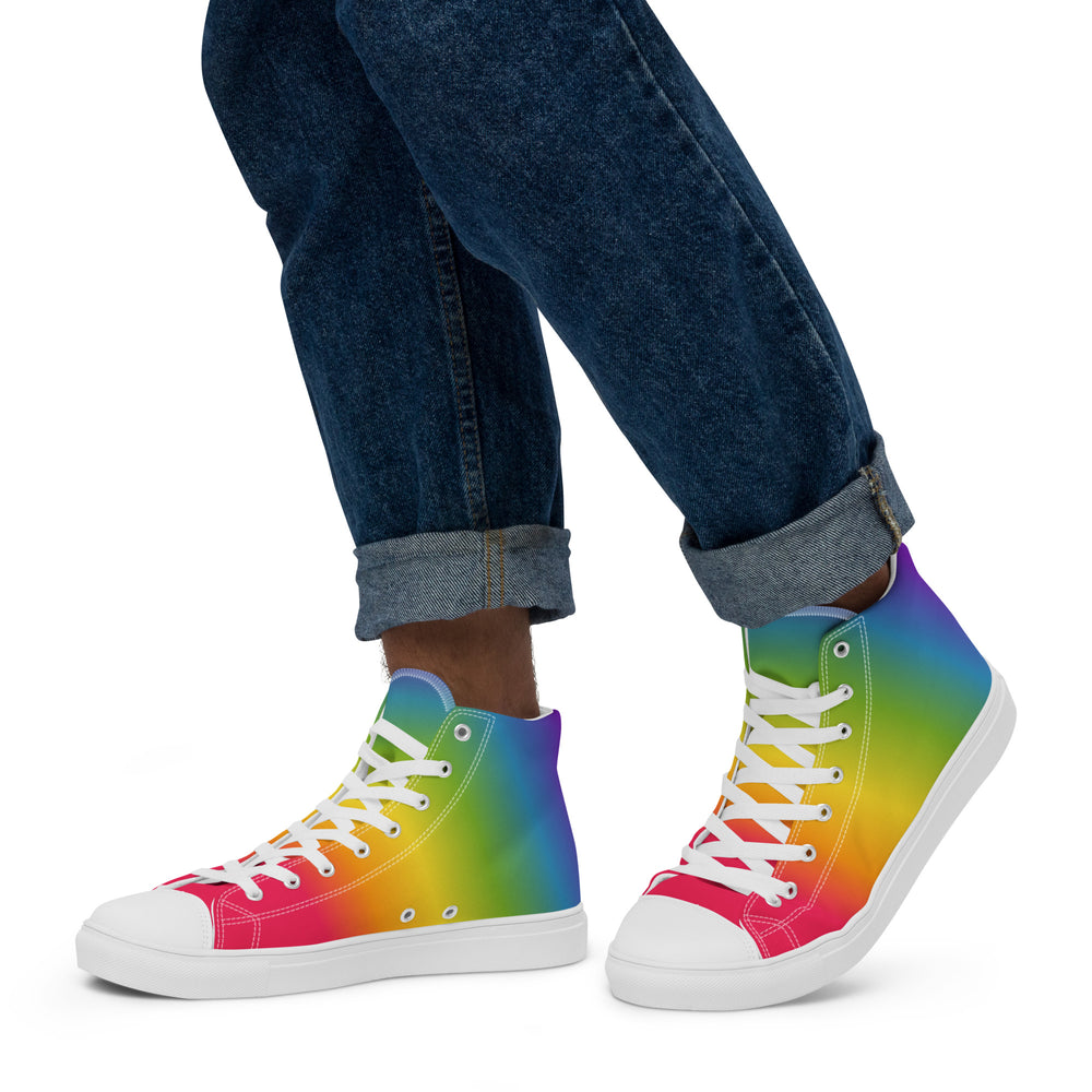 Rainbow Pride Gradient High Top Trainers (male sizes) High Tops The Rainbow Stores