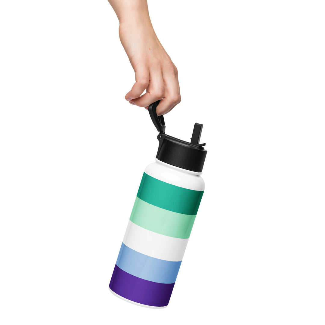 Gay Men's Pride Flag Stainless Steel Water Bottle Water Bottle The Rainbow Stores