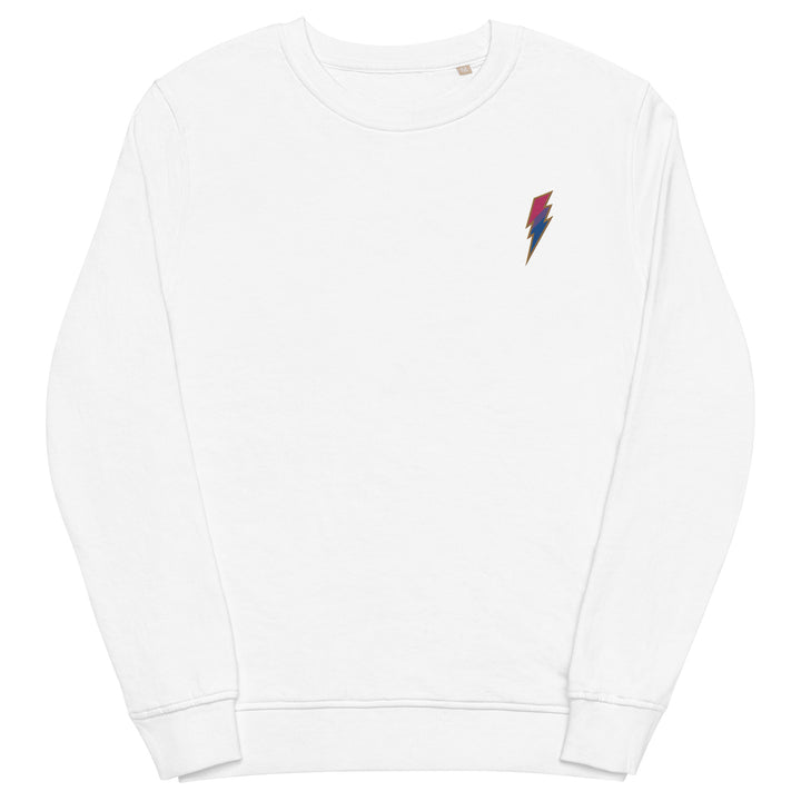 Bisexual Pride Lightning Embroidered Organic Sweatshirt Sweatshirts SOL's The Rainbow Stores