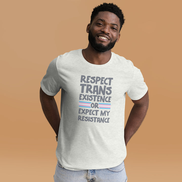 Respect Trans Existence or Expect My Resistance T-Shirt T-shirts The Rainbow Stores
