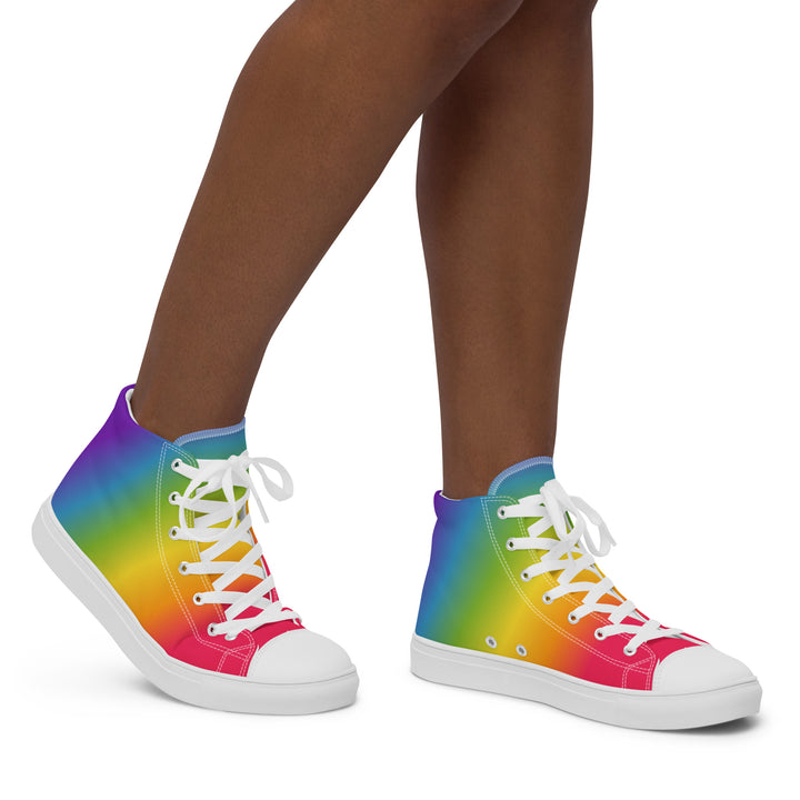 Rainbow Pride Gradient High Top Trainers (female sizes) High Tops The Rainbow Stores