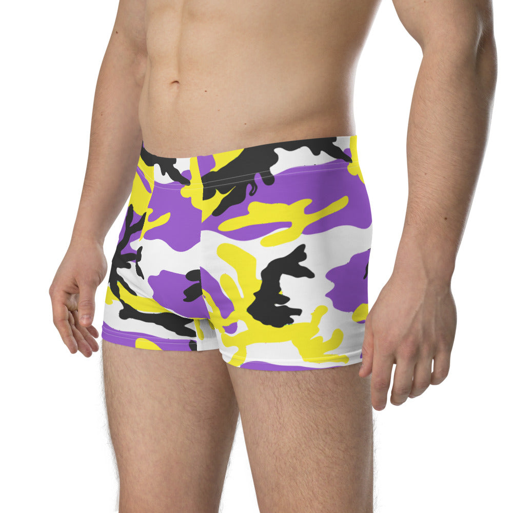Non-Binary Camo Boxer Briefs Underwear The Rainbow Stores