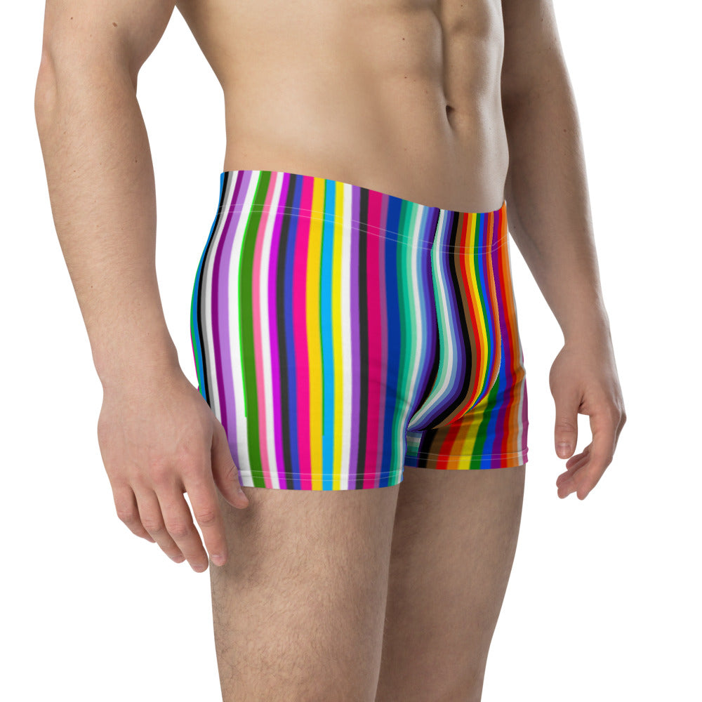 LGBTQ+ Pride Flag Barcode Boxer Briefs Underwear The Rainbow Stores