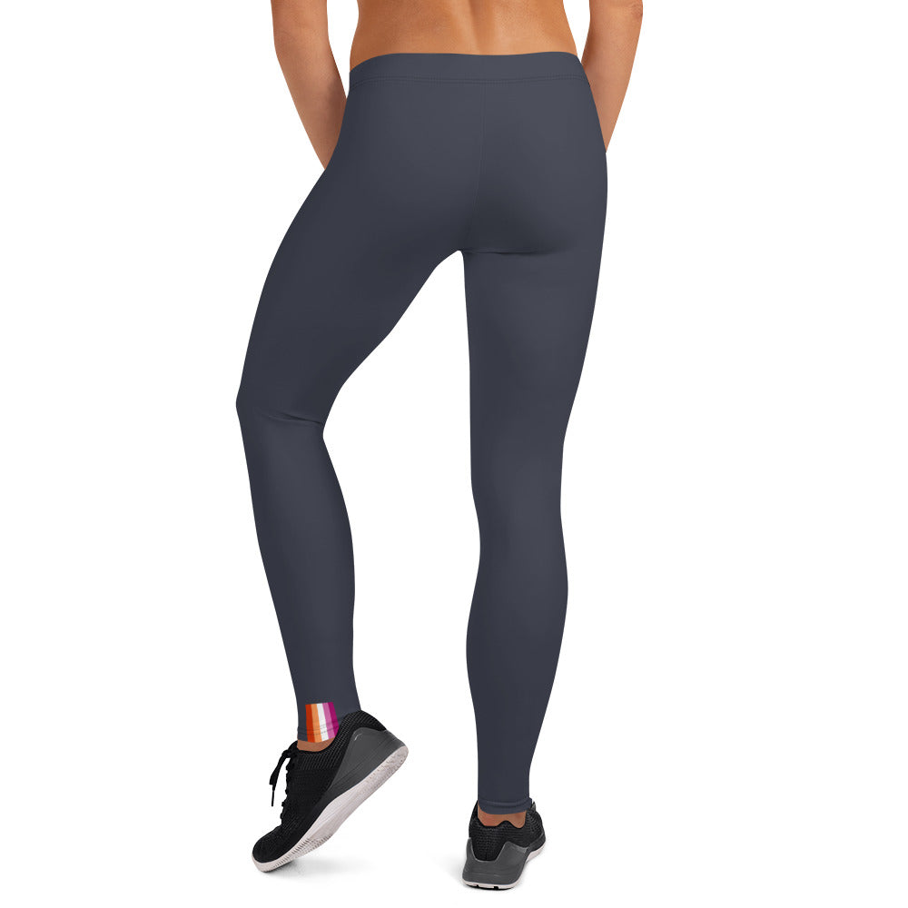 Lesbian Pride Flash Blue Leggings Leggings The Rainbow Stores