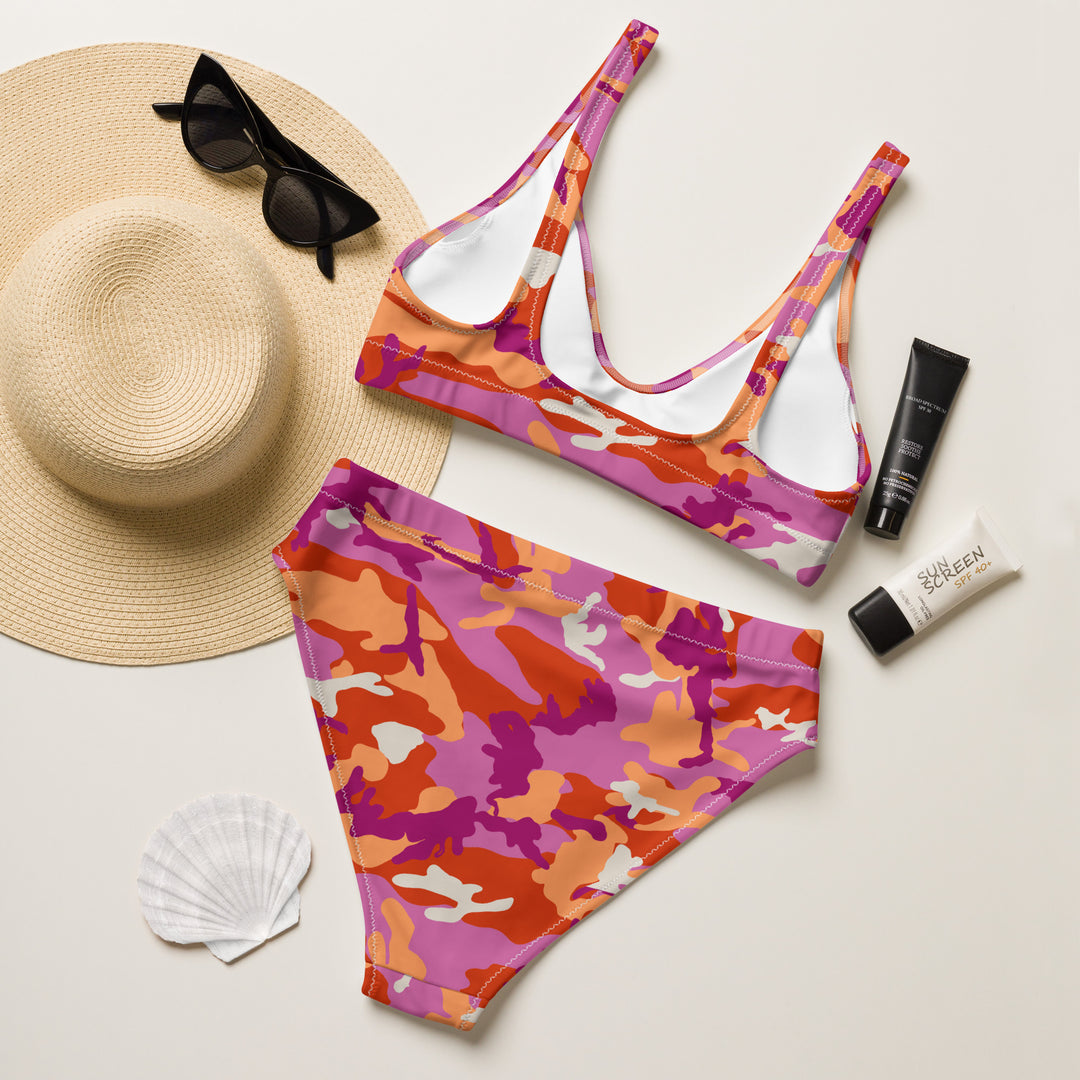 Lesbian Camo High-Waisted Bikini Swimwear The Rainbow Stores