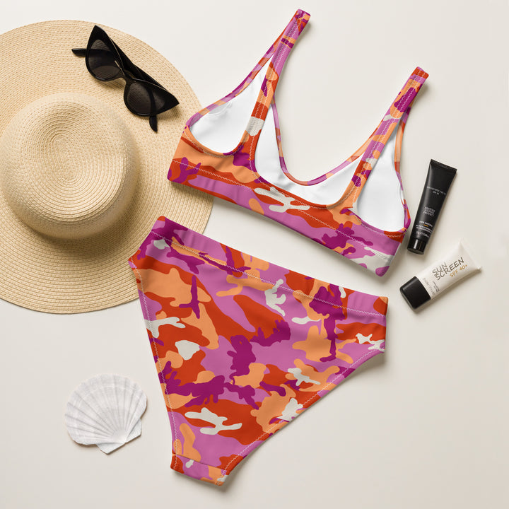 Lesbian Camo High-Waisted Bikini Swimwear The Rainbow Stores