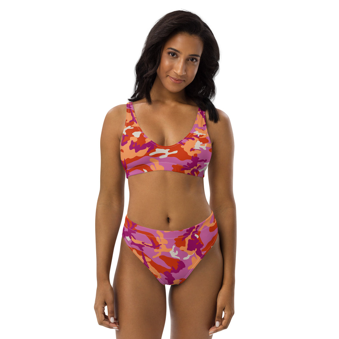 Lesbian Camo High-Waisted Bikini Swimwear The Rainbow Stores