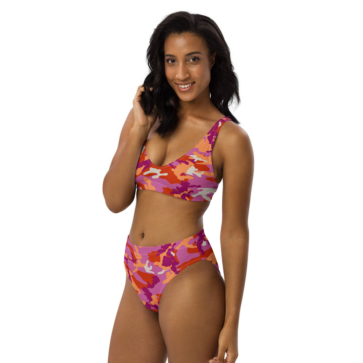 Lesbian Camo High-Waisted Bikini Swimwear The Rainbow Stores