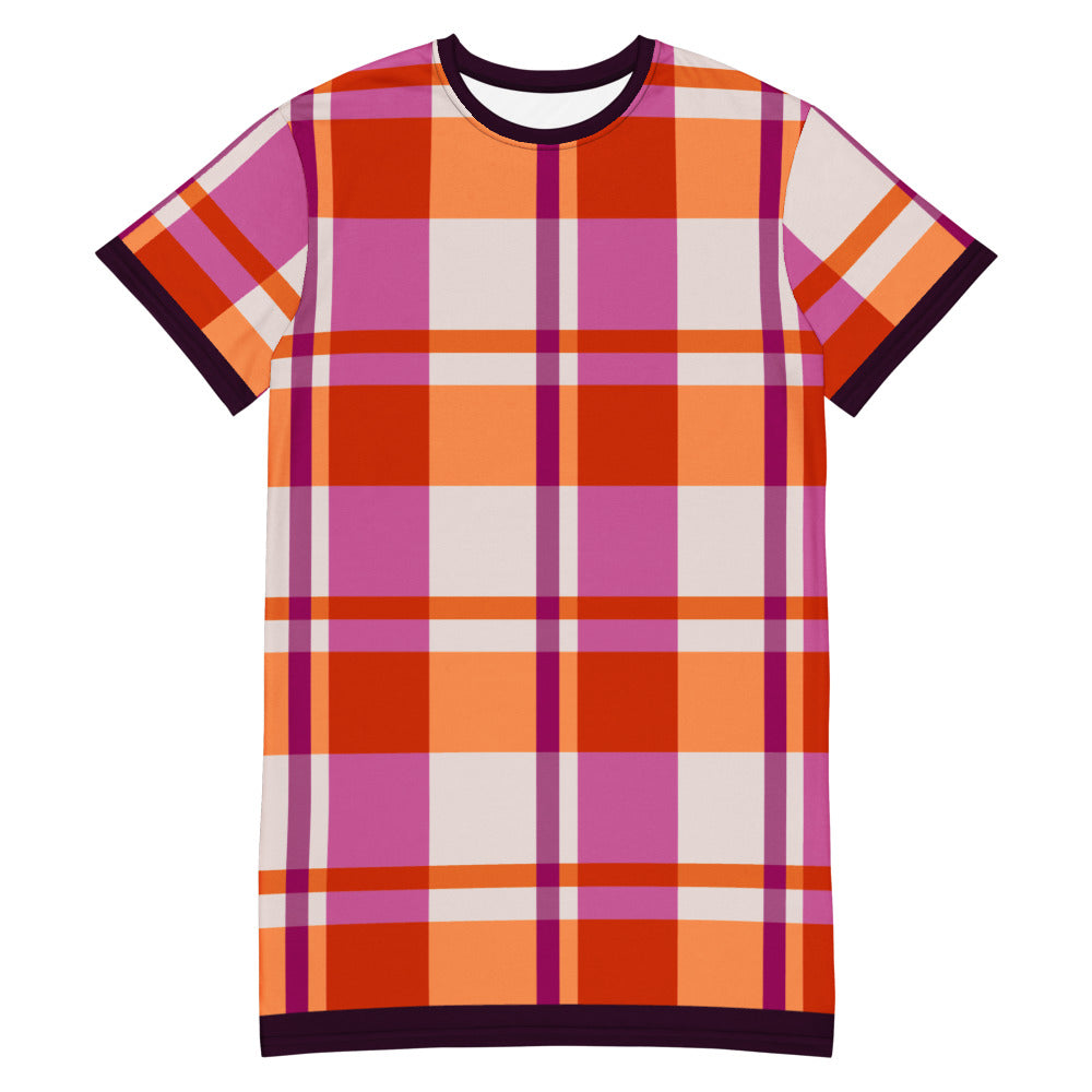 Lesbian Tartan T-shirt Dress – The Rainbow Stores