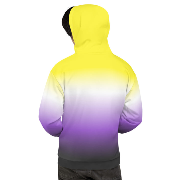 Non Binary Graduated Pride Flag Hoodie Hoodies AOP The Rainbow Stores