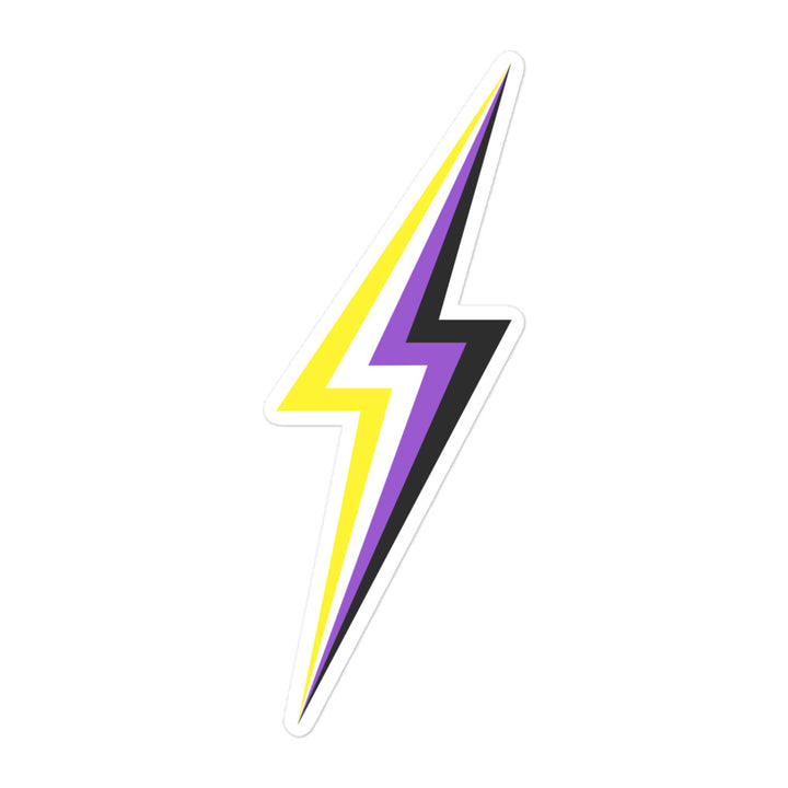 Non-Binary Pride Lightning Sticker Stickers The Rainbow Stores