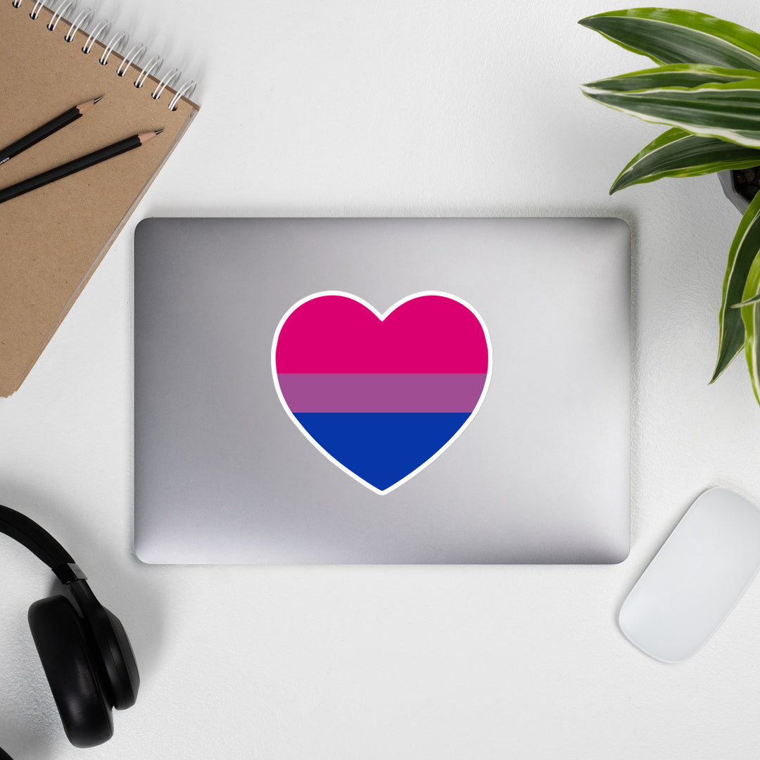 Bisexual Flag Heart Sticker Stickers The Rainbow Stores