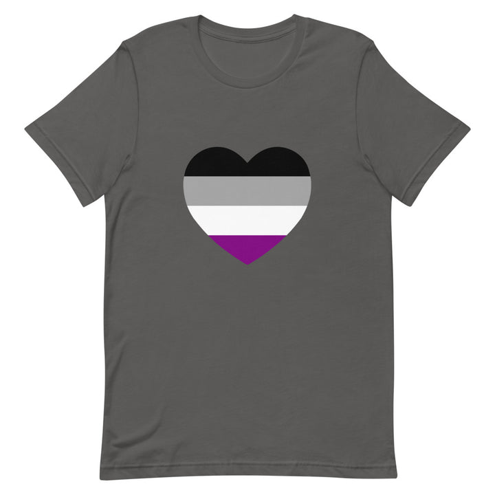 Asexual Pride Flag Heart T-Shirt T-shirts The Rainbow Stores