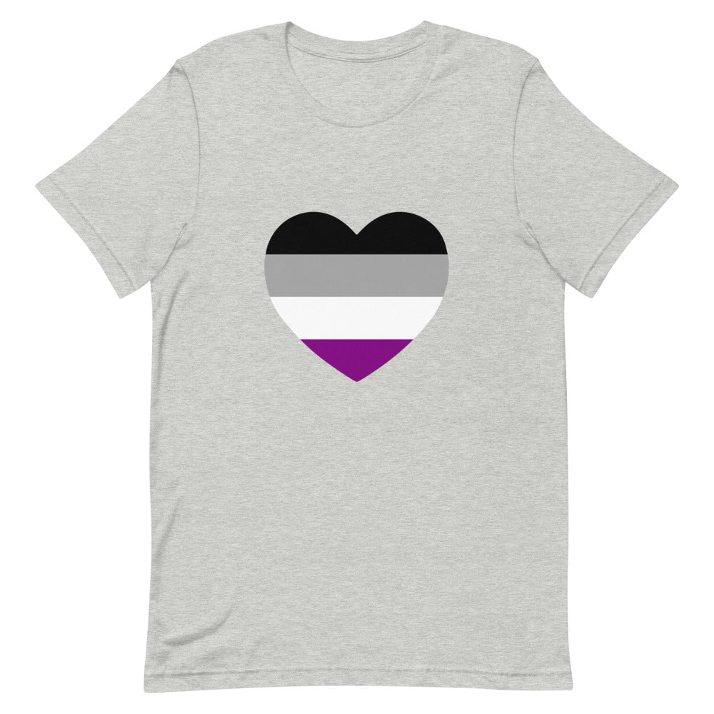 Asexual Pride Flag Heart T-Shirt T-shirts The Rainbow Stores