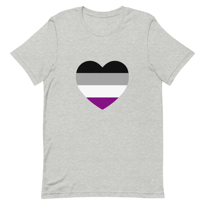 Asexual Pride Flag Heart T-Shirt T-shirts The Rainbow Stores