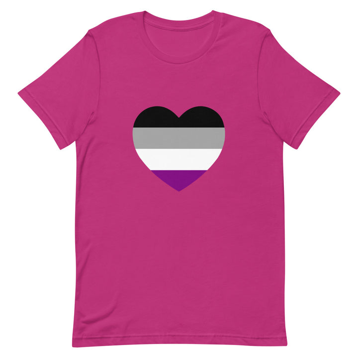 Asexual Pride Flag Heart T-Shirt T-shirts The Rainbow Stores