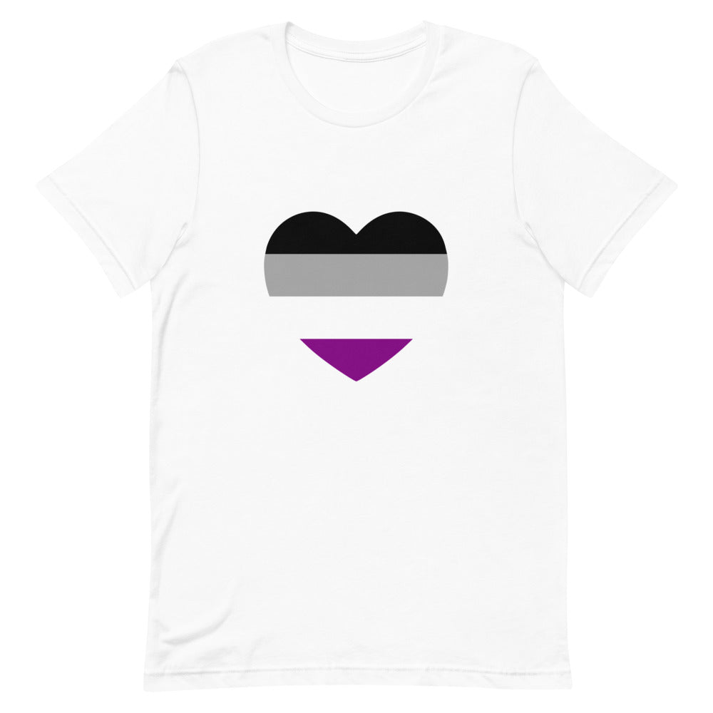 Asexual Pride Flag Heart T-Shirt T-shirts The Rainbow Stores