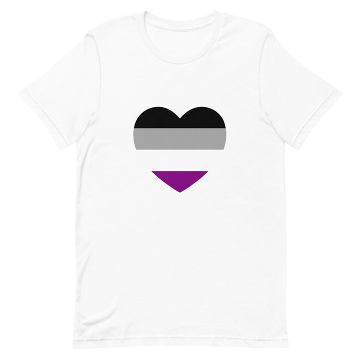 Asexual Pride Flag Heart T-Shirt T-shirts The Rainbow Stores