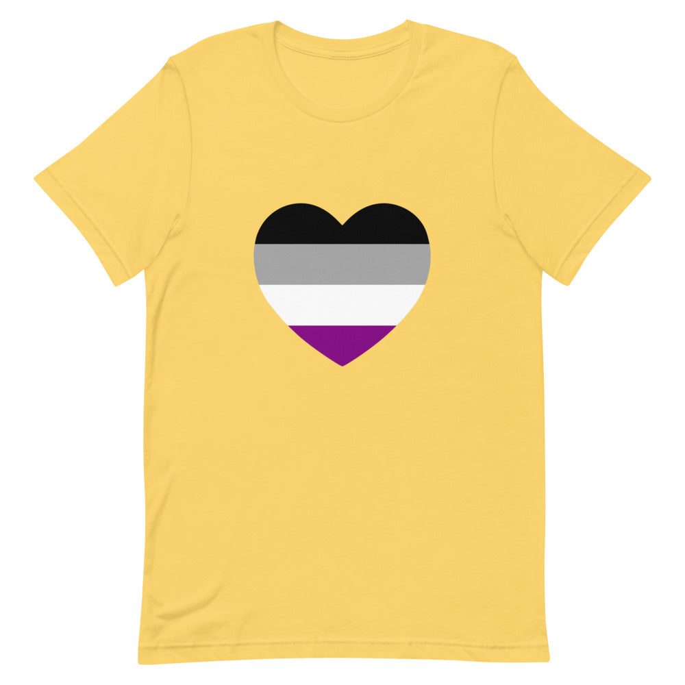 Asexual Pride Flag Heart T-Shirt T-shirts The Rainbow Stores