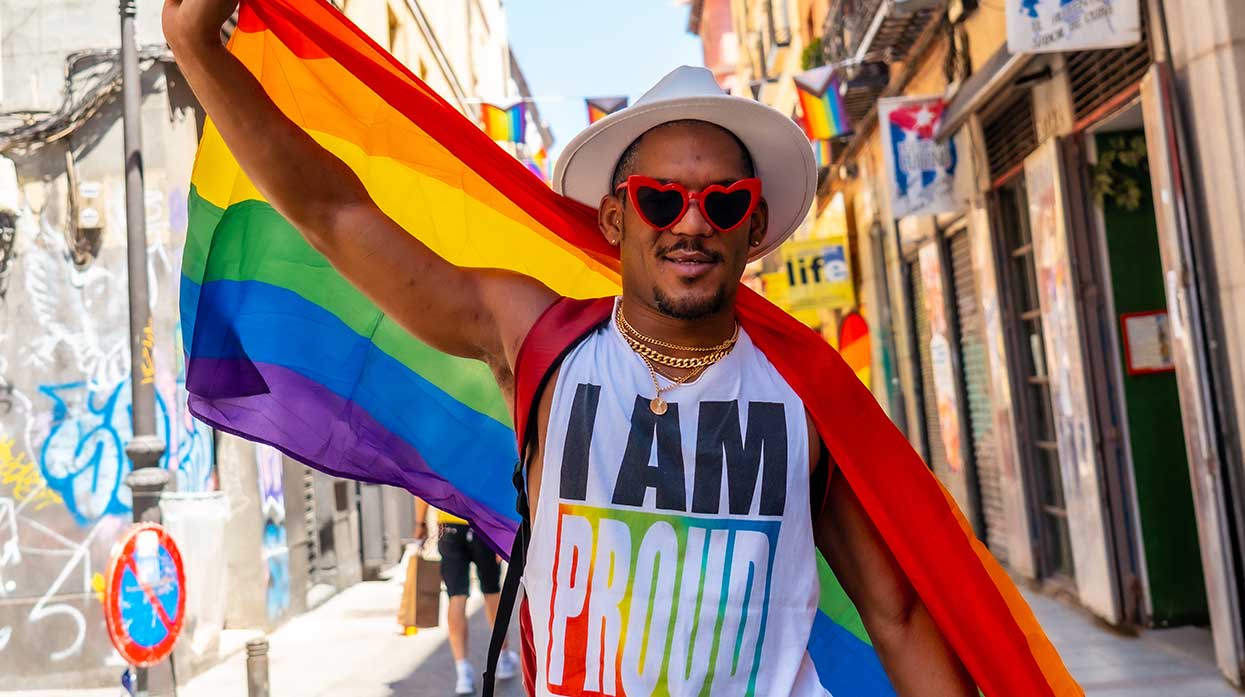 Rainbow Checkered Bra Top for Pride Festivals