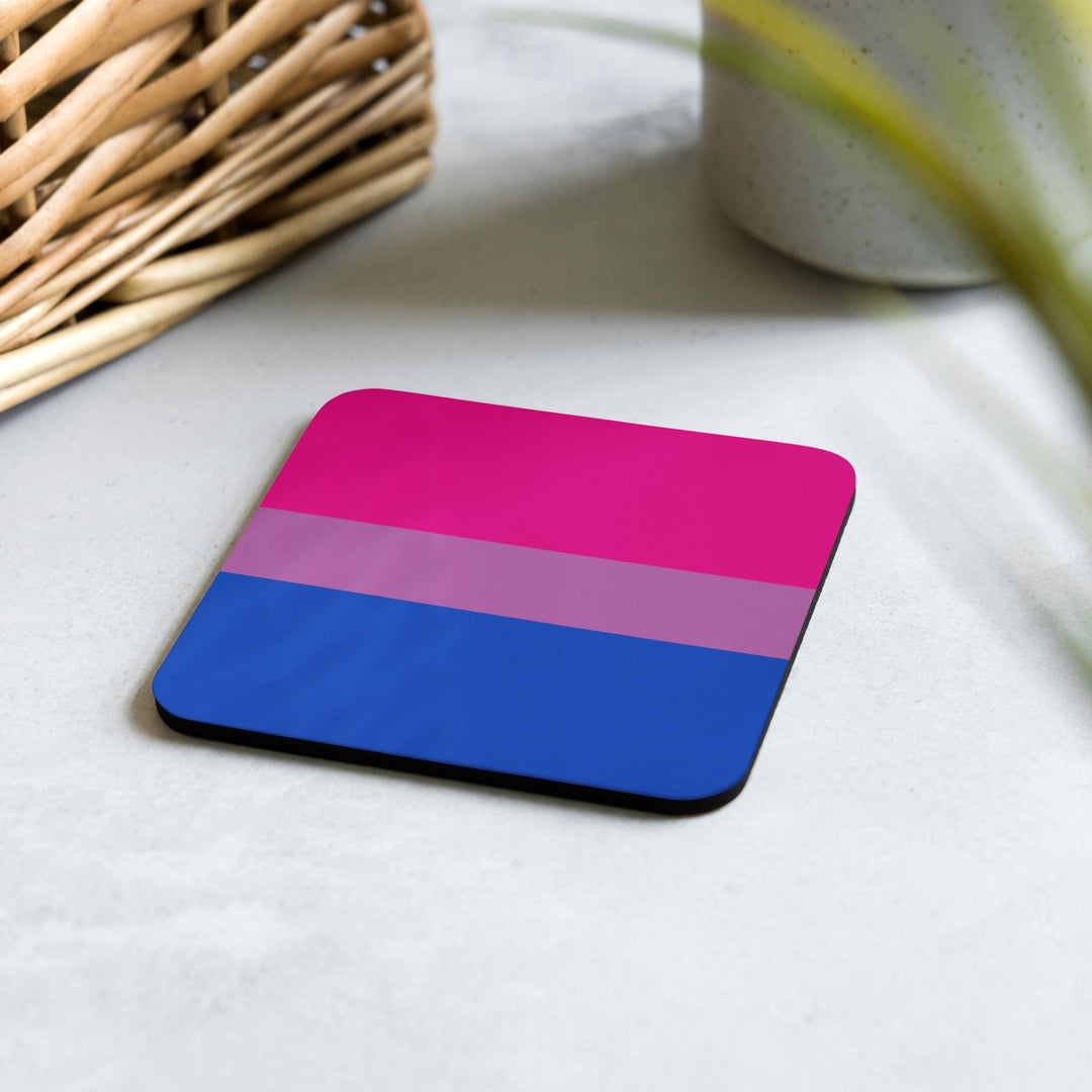 A Bisexual Pride Flag Coaster
