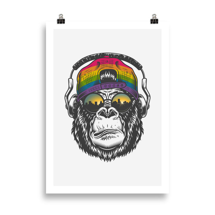 Rainbow Gorilla At Sunrise Art Print Art prints The Rainbow Stores