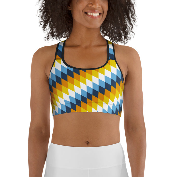 Aroace Pride Flag Diamonds Sports Bra Sports Bras The Rainbow Stores