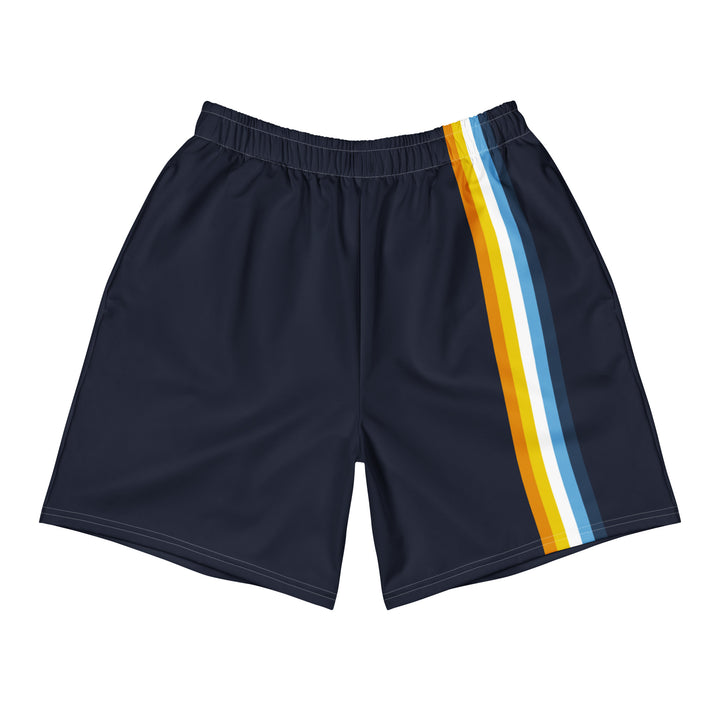 Aroace Pride Flag Stripe Blue Athletic Long Shorts Shorts Long The Rainbow Stores