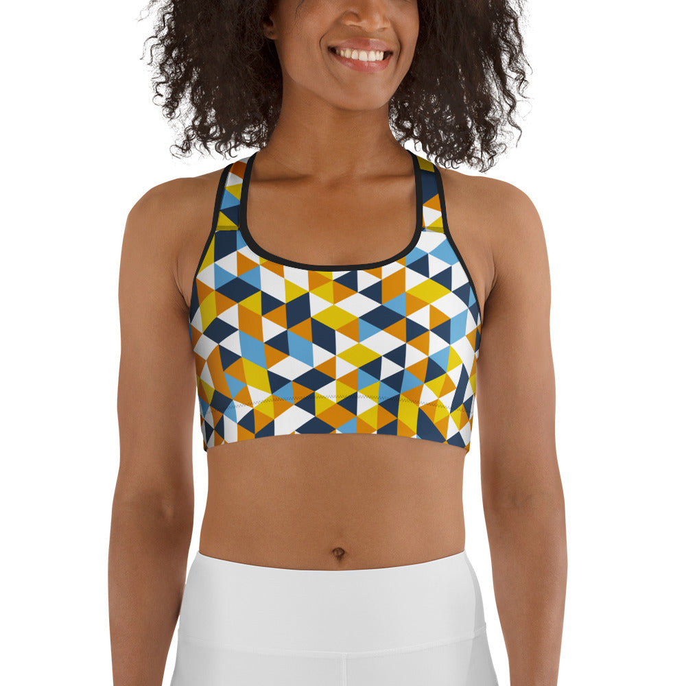 Aroace Pride Triangles Sports Bra Sports Bras The Rainbow Stores
