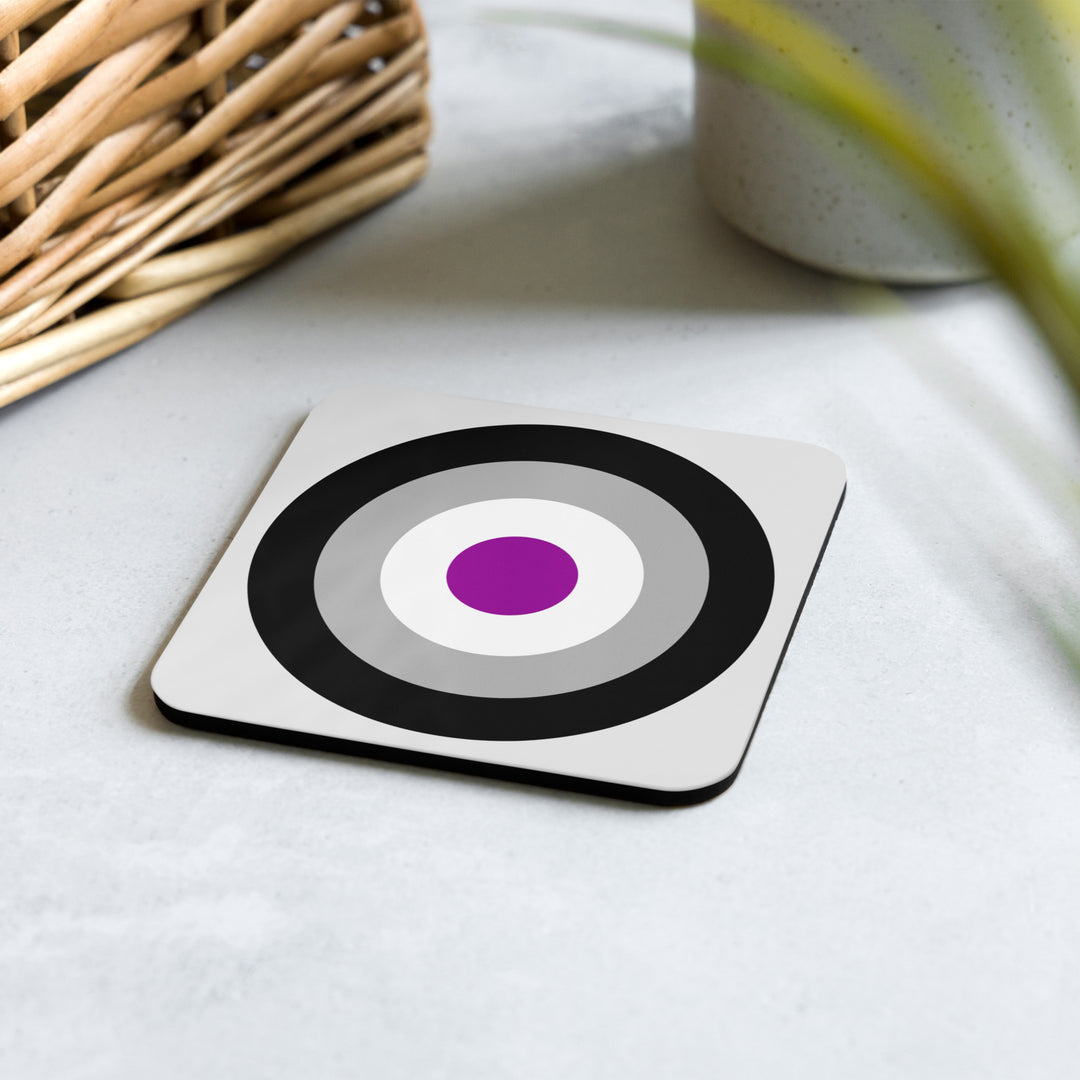 Asexual Pride Flag Roundel Coaster Coaster The Rainbow Stores