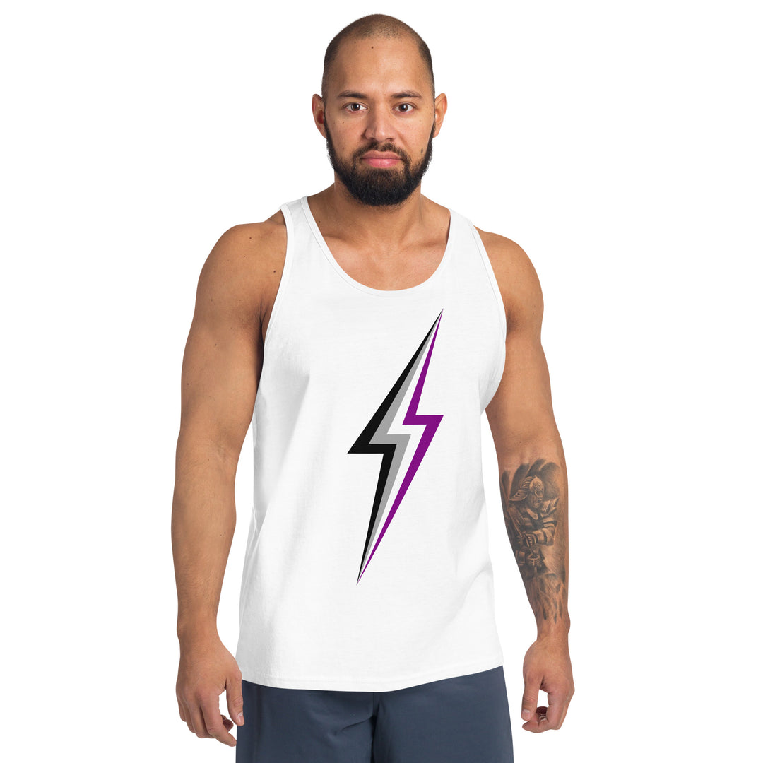 Asexual Pride Lightning Tank Top Vests and Tank Tops The Rainbow Stores