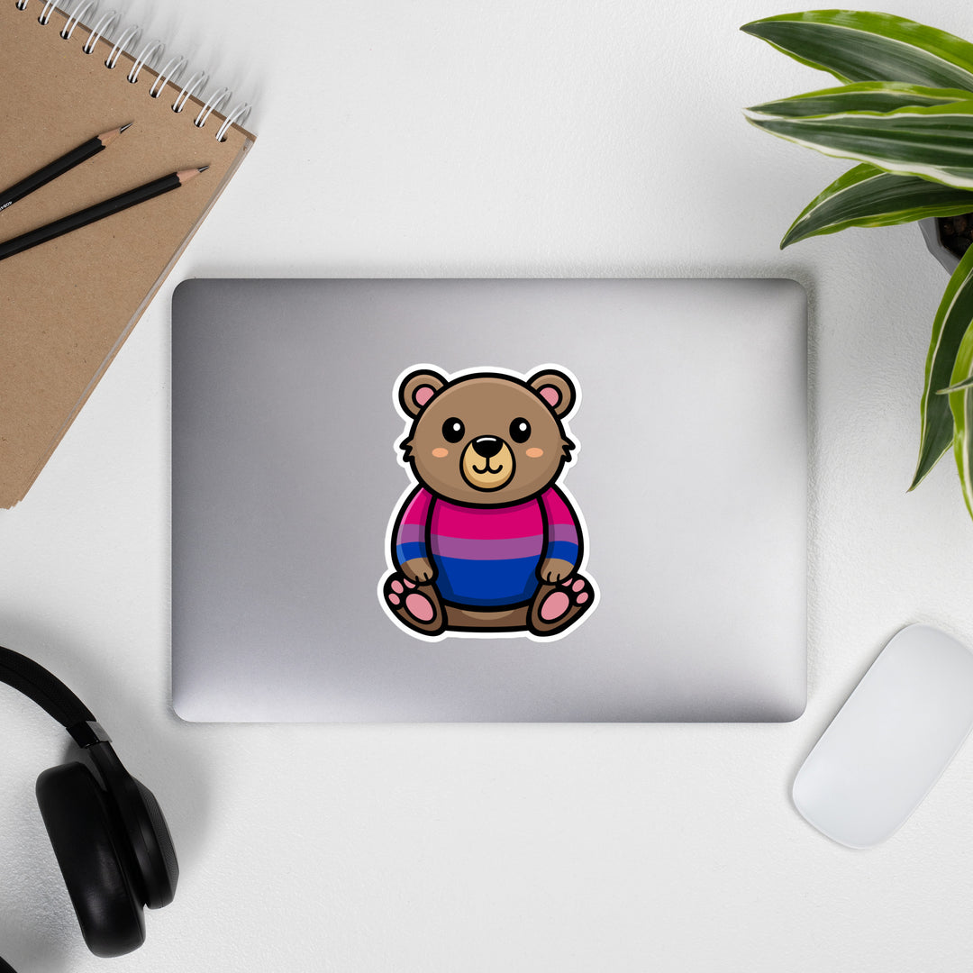 Bi Pride Bear Sticker Stickers The Rainbow Stores