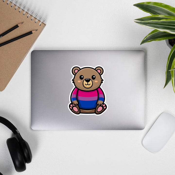 Bi Pride Bear Sticker Stickers The Rainbow Stores
