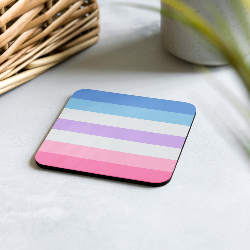 Bigender Pride Flag Coaster Coaster The Rainbow Stores