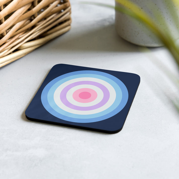 Bigender Pride Flag Roundel Coaster Coaster The Rainbow Stores