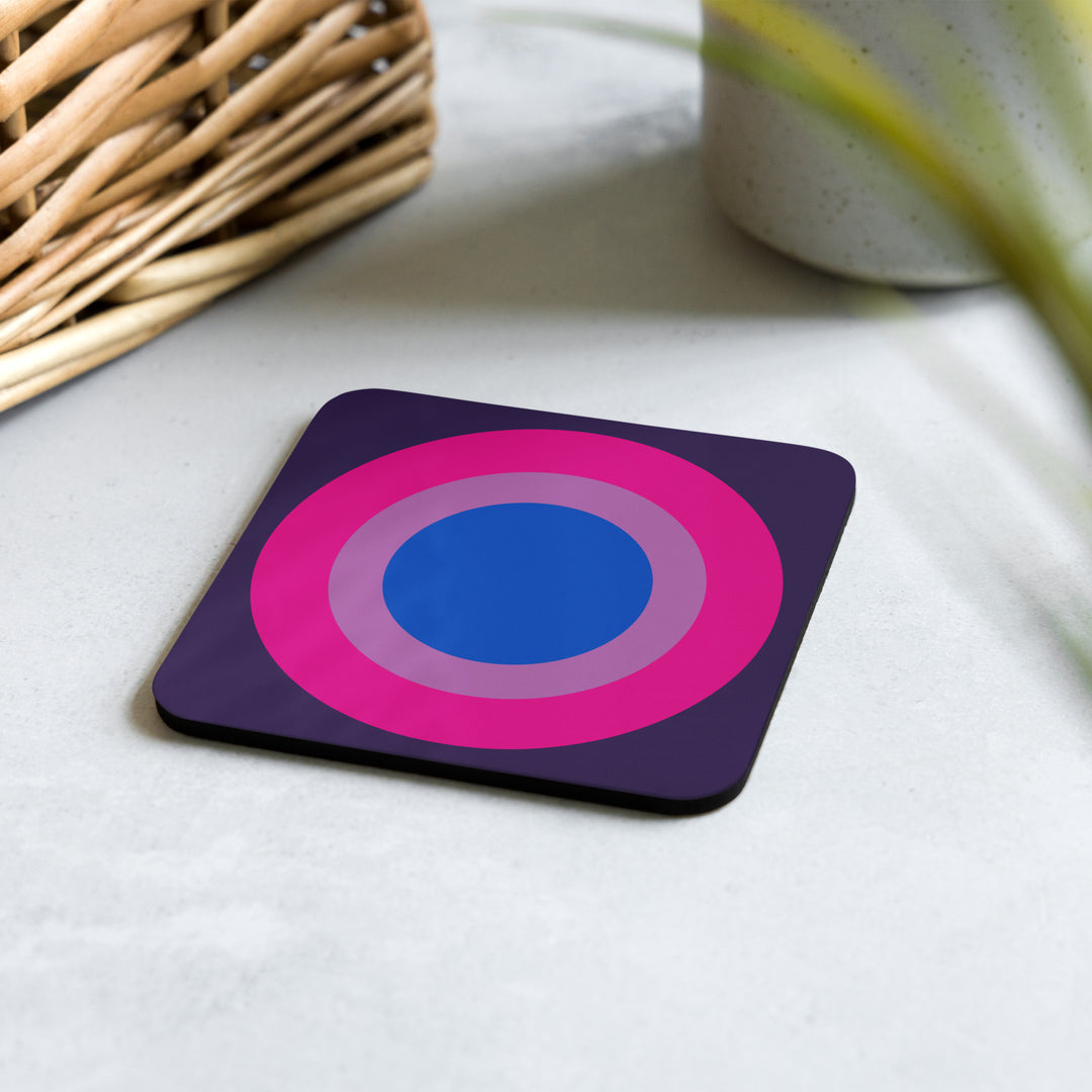 Bisexual Pride Flag Roundel Coaster Coaster The Rainbow Stores
