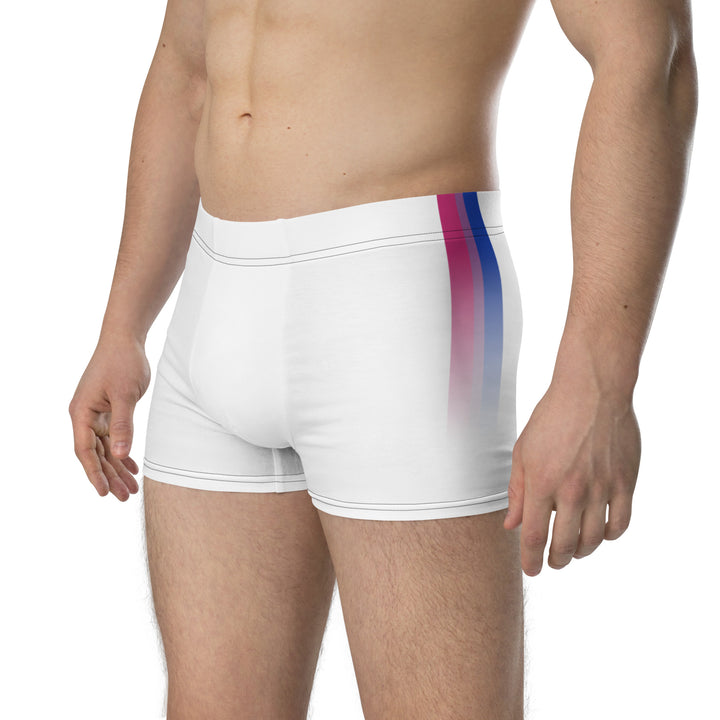 Bisexual Pride Flag Side Stripe Fade White Boxer Briefs Briefs Underwear The Rainbow Stores